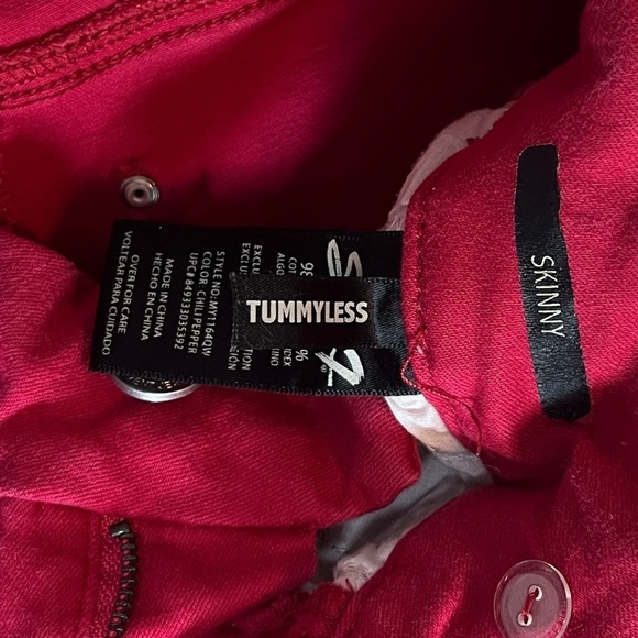 Seven7 Tummless Solid Pink Mid Rise Skinny Jeans Size 10 Stretchy Pockets - Picture 7 of 8